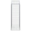 vidaXL Gabion Basket Silver Galvanized iron 39.4 x 19.7 x 63.0 in - 39.4" x 19.7" x 55.1"/63" - 4 of 4