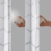 DSVIMOY Curtain Panels, Total Blackout Metallic Print Grommet Top Curtain Panel for Living Room, Bedroom, White&Silver, 63"*50"*0.13" - 4 of 4