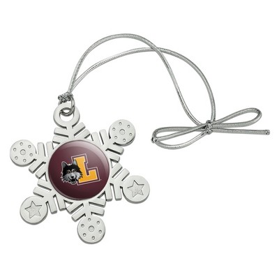 Loyola University Chicago Primary Logo Metal Snowflake Christmas Tree Holiday Ornament