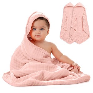 Baby Hooded Muslin Cotton Towel for Kids by Comfy Cubs - 1 of 4