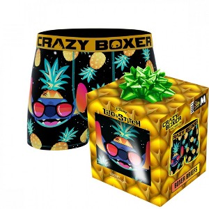 Mens Crazy Boxers Lilo and Stitch Pineapple Print Boxer Briefs in Gift Box - 1 of 4
