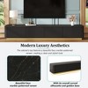 Luxury Fluted TV Stand for TVs Up to 85, Faux Marble Tabletop Media Console with 4 Drawers, Modern Entertainment Center with Gold Base - 2 of 4