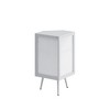 GDFStudio Sally Modern 22" Triangle Metal Corner Cabinet with Glass Door - 4 of 4