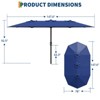 13ft Double-Sided Patio Umbrella with Crank & Tilt, UV99% Protection, Alloy Steel Frame, 6 Colors Available - 3 of 4