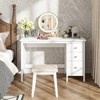Tangkula Computer Desk Writing Table w/3 Drawers Workstation for Home Office White/Black - 4 of 4