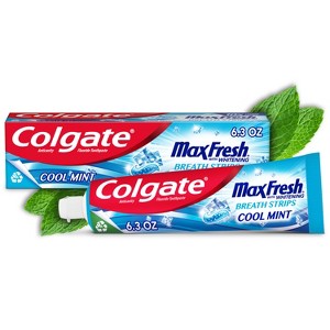 Colgate Max Fresh Toothpaste with Mini Breath Strips - Cool Mint - 6.3oz - 1 of 4