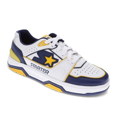 Starter Mens Fast Break Low Genuine Leather Casual Lace Up Sneaker Shoe