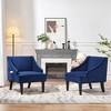 Yaheetech Set of 2 Modern Velvet Accent Chair for Living Room Bedroom - 2 of 4