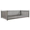 Okak Minimalist Acacia Wood Porch Swing Bed,Patio Hanging Chair with Rope Hanging,Oversized Outdoor Bench Swing for Garden,Backyard - 2 of 4
