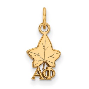 Black Bow Jewelry 14K Gold Plated Silver Alpha Phi XS (Tiny) Charm or Pendant - 1 of 4