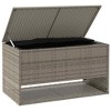 Cushion Box Grey PE rattan, powder-coated steel, polyester - 3 of 4
