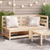 vidaXL Garden Sofa Natural Pine Solid Pine Wood 82.7 in wide Garden Sofa - 3 of 4
