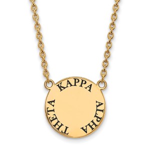 Black Bow Jewelry 14k Yellow Gold Plated Sterling Silver Kappa Alpha Theta Greek Life Necklace 18 Inch - 1 of 4