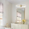 LLHZSY 23 3/5-in 2-Light Minimalist Linear LED Vanity Light-Black - 2 of 4