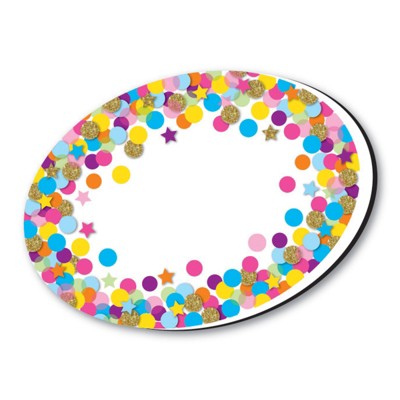 Ashley Productions Magnetic Whiteboard Eraser, Oval Confetti (Pack of 6)