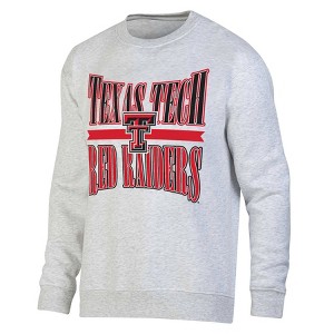 NCAA Texas Tech Red Raiders Unisex Ash Crew Fleece Sweatshirt - 1 of 3