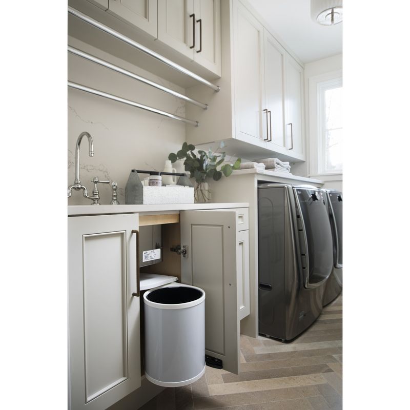 Rev-A-Shelf Kitchen or Bathroom Pivot Out Under Sink Cabinet Trash Waste Container, 2 of 5