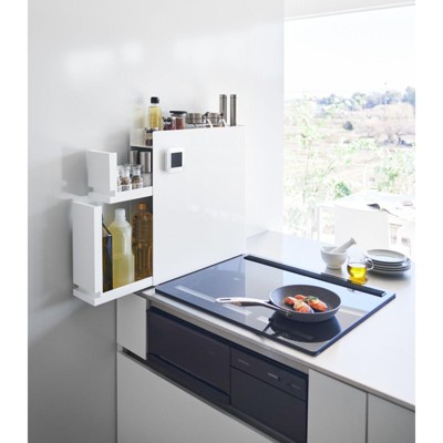 Black Steel Two-Tier Magnetic Countertop Spice Rack