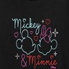 Women's - Disney - Mickey and Minnie Mouse Hearts Short Sleeve Graphic T-Shirt - 2 of 4