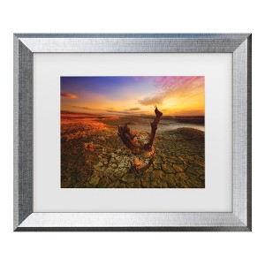 Trademark Fine Art - Piotr Krol Bloody Sunset Matted Framed Art - 1 of 4