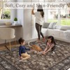Coucheta Vintage Washable Area Rug for Bedroom, Distressed Non Slip Non-Shedding Floral Soft Throw Rugs for Living Room Dining Entryway Bathroom - 4 of 4