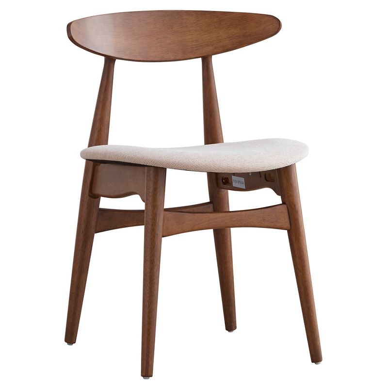 Set of 2 Cortland Danish Modern Walnut Dining Chair - Inspire Q, 3 of 10
