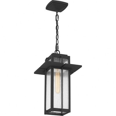 Randall 9" Matte Black and Glass Mini Pendant Light