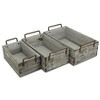 Cheung's Zada Set of 3 Brown Wood Handled Rectangular Crates - 4 of 4