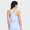Women's Everyday Soft Light Support Ribbed Square Neck Cropped Sports Bra - All In Motion™ - 2 of 4