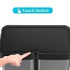 Touchless Motion Detector Trash Can 16 Gallon (60L) Dual Compartment Kitchen Garbage Bin with Lid, Fingerprint-Resistant Stainless Steel - 3 of 4