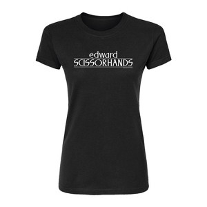 Women's - Edward Scissorhands - Edward Scissorhands Logo Fitted Graphic T-Shirt - 1 of 3