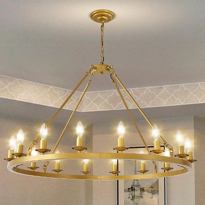 16-36Lights 39”-59“Luxury Wheel Chandelier