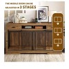 63inch Wooden Double Dog Crate For 2 Dogs TV Stand Dog Kennel Sliding Barn Door for Halloween Christmas Decor - 4 of 4