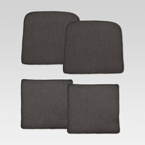 Halsted 4pc Outdoor Small Space Cushion Set - Charcoal - Threshold , Grey
