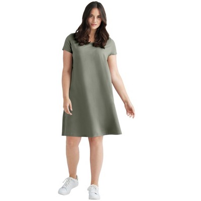 ellos Plus Size A-Line Knit Tee Dress