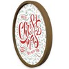 Creative Products Merry Christmas and Happy New Year Fade 20 x 20 Round Brown Framed Print - 2 of 4
