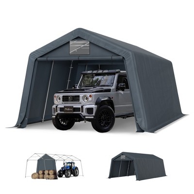 Captiva Designs Outdoor Portable Storage Shelter - Choose Between Two Spacious Garage Tents with Roll-Up Zipper Doors