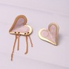 SOHI Women's Opal White The Heart-Fold Drop Earrings - 2 of 4