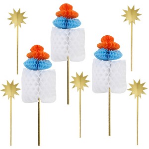 Packed Party Pink Baby Bottles & Sunbursts 8-Count Cake Toppers - 1 of 4