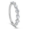 Pompeii3 1Ct Marquise & Round Diamond Wedding Ring in White, Yellow, or Rose Gold - 2 of 4