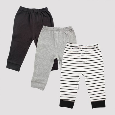 black and white striped newborn pants