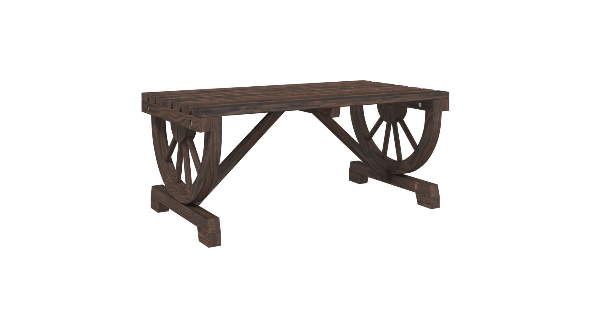 vidaXL Patio Coffee Table 35.4"x19.7"x15.7" Solid Wood Fir