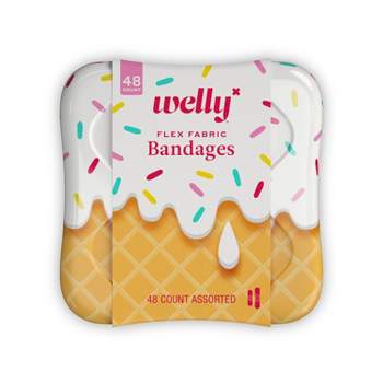 Welly Kid's Flex Fabric Bandages - Ice Cream - 48ct
