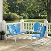 Griffith 3pc Outdoor Seating Set - Sky Blue - Crosley - 4 of 4