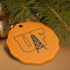 University of Findlay Primary Logo Porcelain Scalloped Holiday Christmas Tree Ornament  2.8" (7.1 cm) - 4 of 4