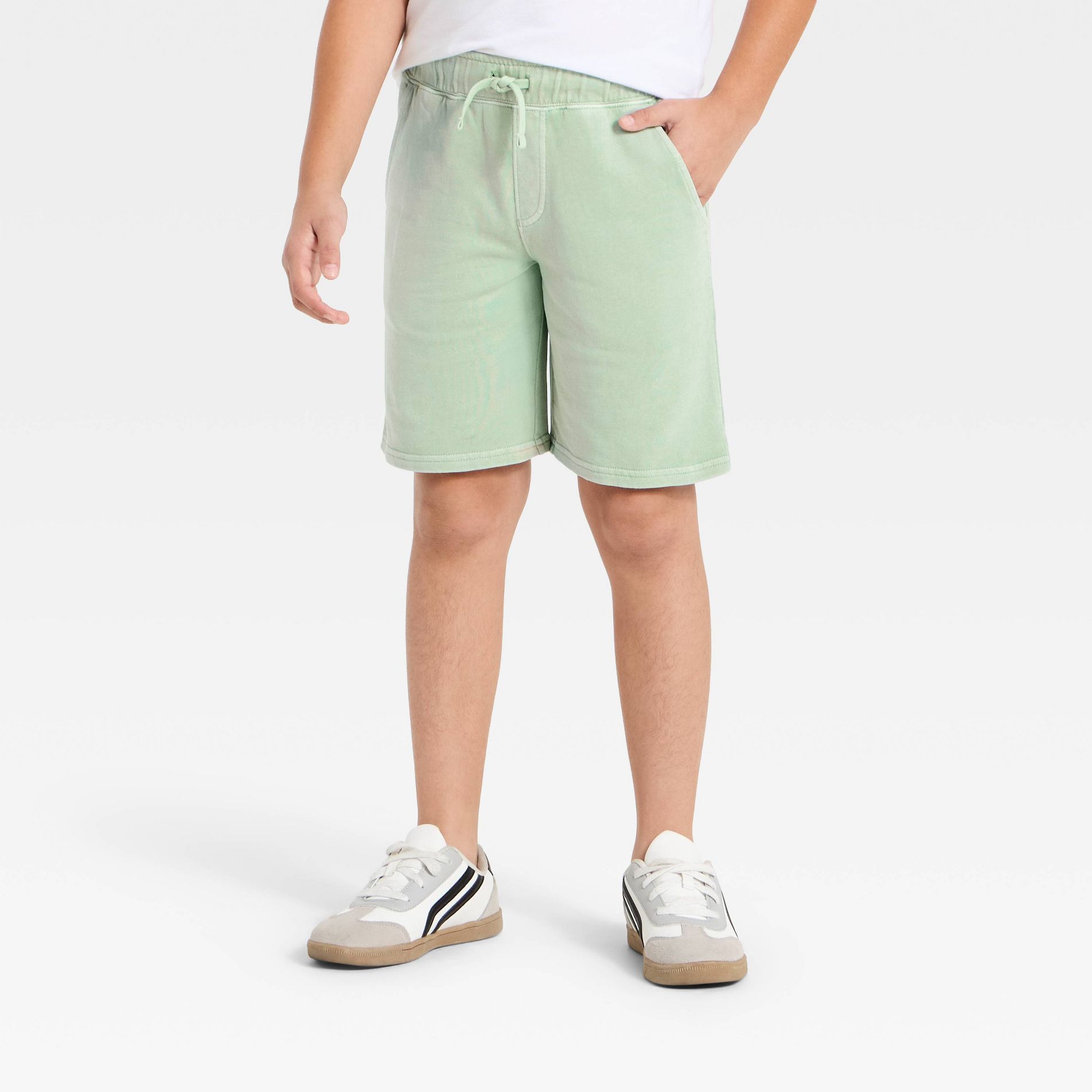 Boys' Above the Knee Knit Pull-On Shorts - Cat & Jack™ Mint Green