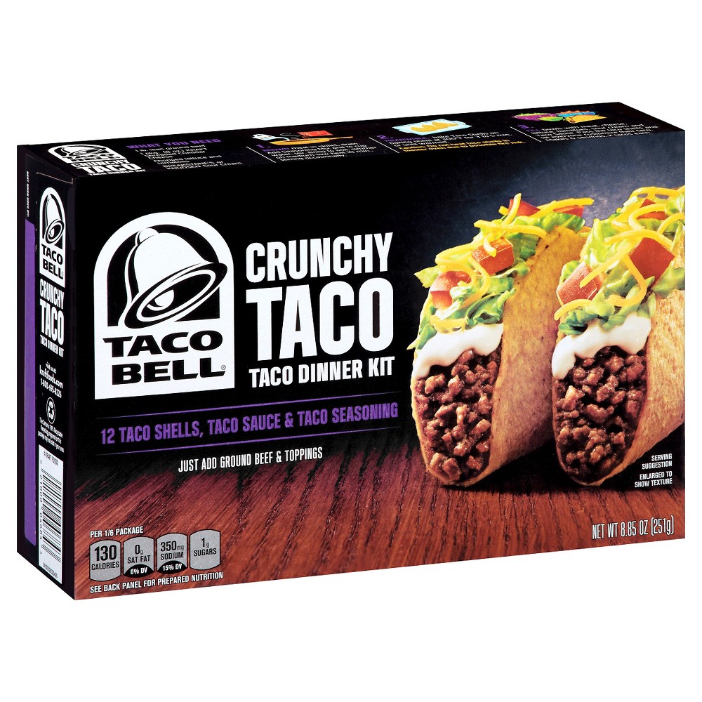 UPC 021000046843 product image for Taco Bell Crunchy Taco Dinner Kit 8.85oz | upcitemdb.com