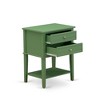 East West Furniture,Wood Nightstand with 2 Wood Drawers for Bedroom, Stable and Sturdy Constructed - 3 of 4