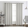 Kate Aurora Hotel Living 2 Pack 100% Blackout Grommet Top Ivory Beige Curtain Panels - 2 of 4