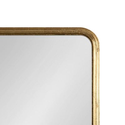Elegant Gold Full-Length Wood Framed Rectangular Mirror
